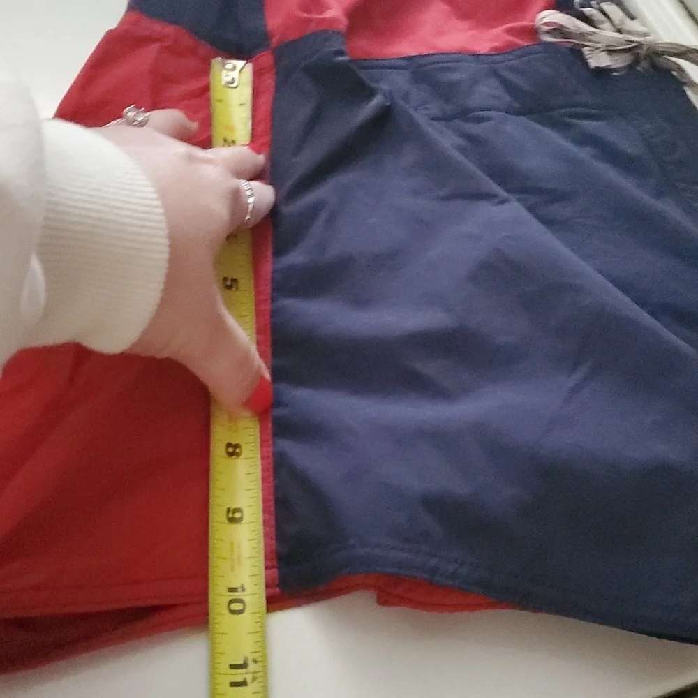 Patagonia Mens Wavefarer Board Shorts Size 32 Stretch Red Navy Pocket - Picture 12 of 12